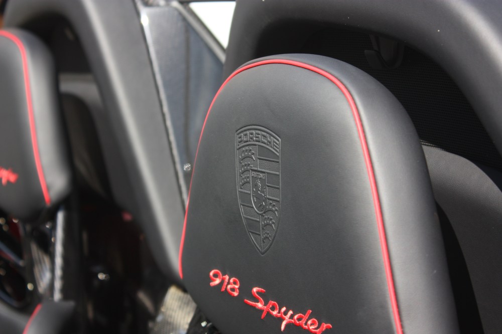 918 spyder red interior headrest