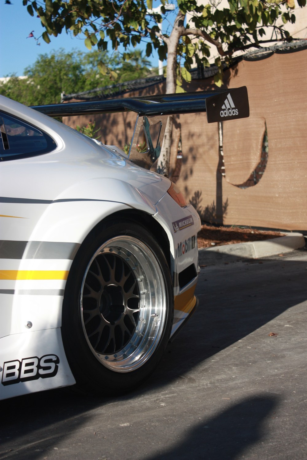 Early 2000's porsche cup car diagnal rear half