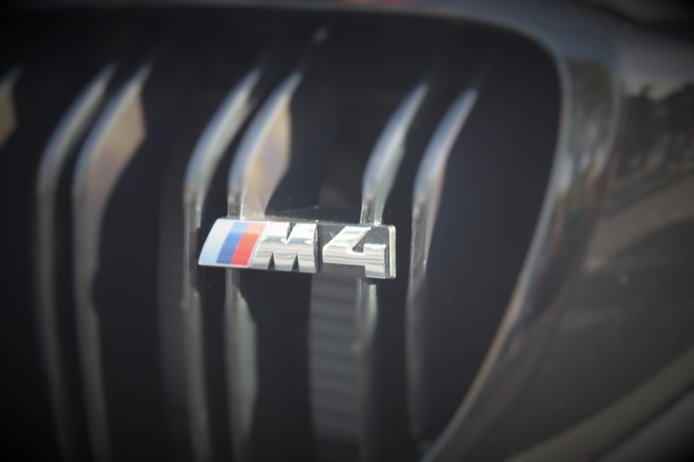 M4 badge with selective focus