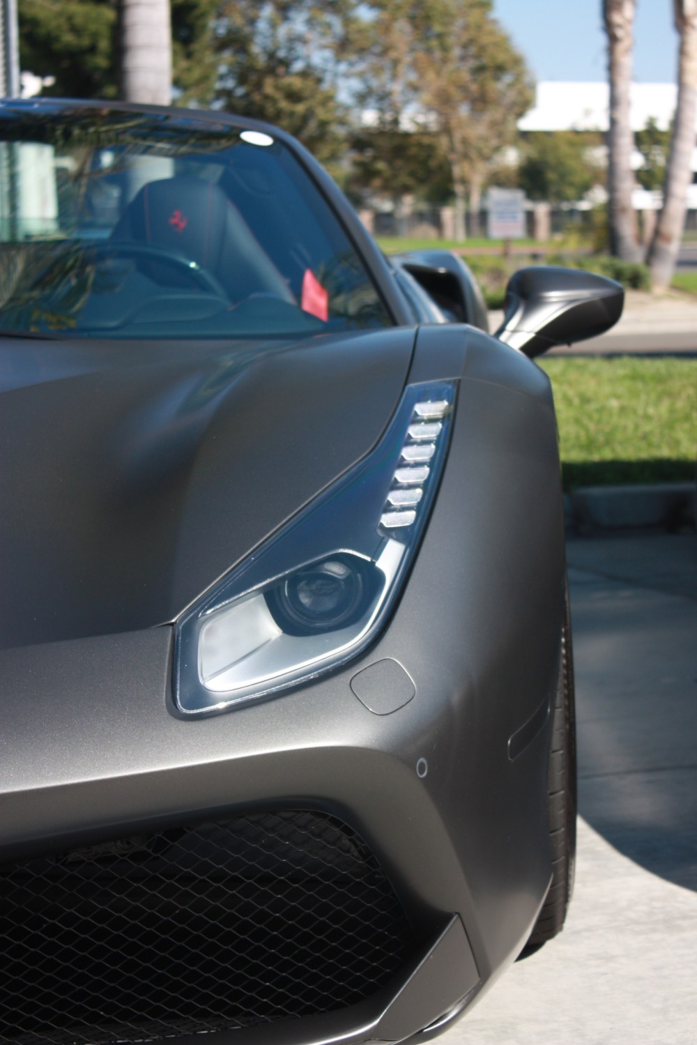 matte black 488 right headlight