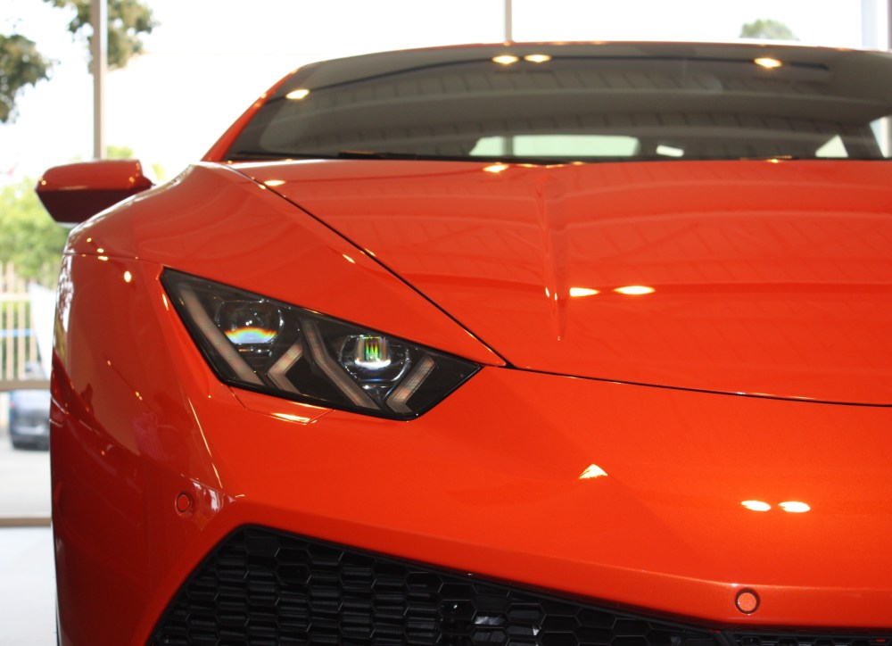 orange huracon headlight